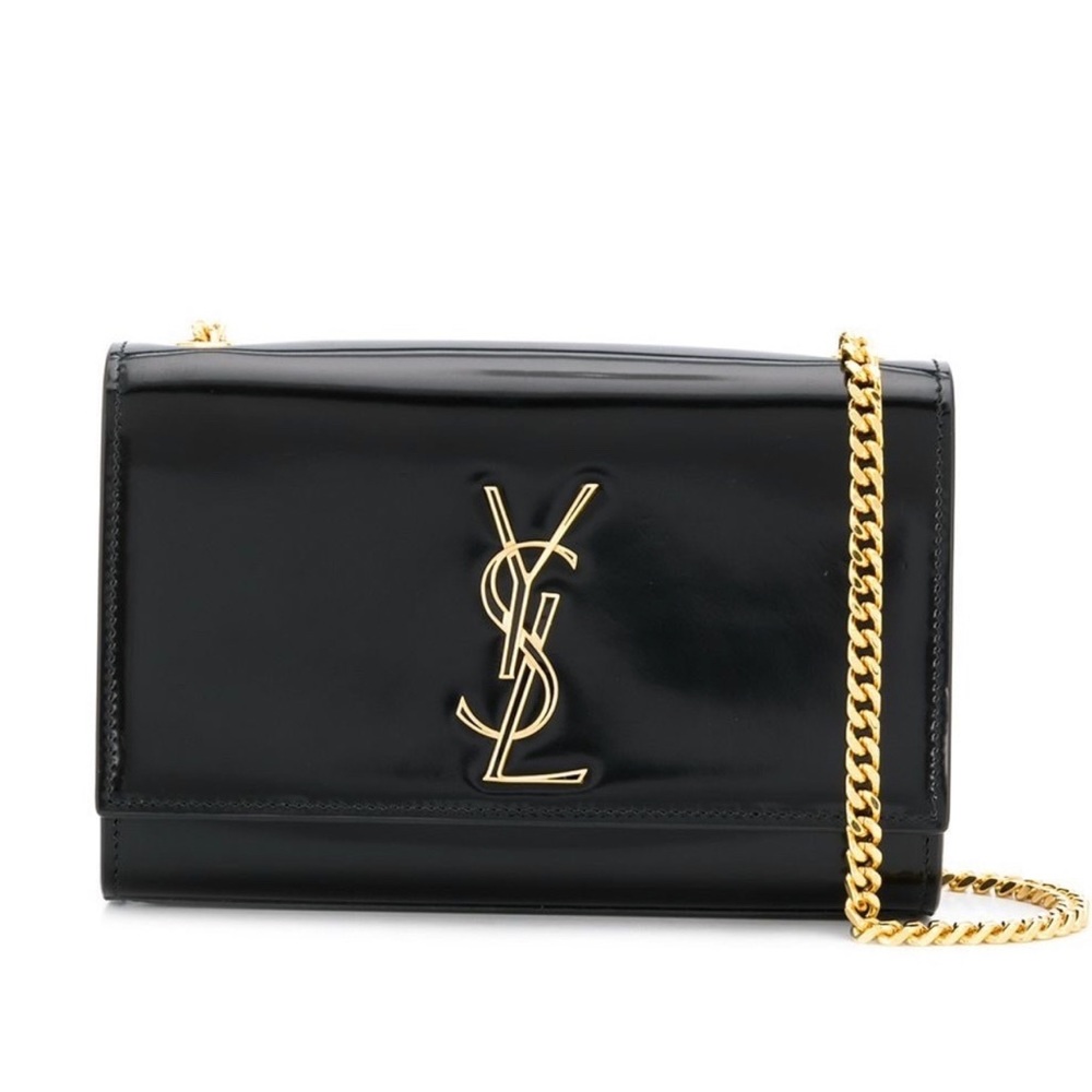 SAINT LAURENT Patent Leather Small Kate Shoulder Bag